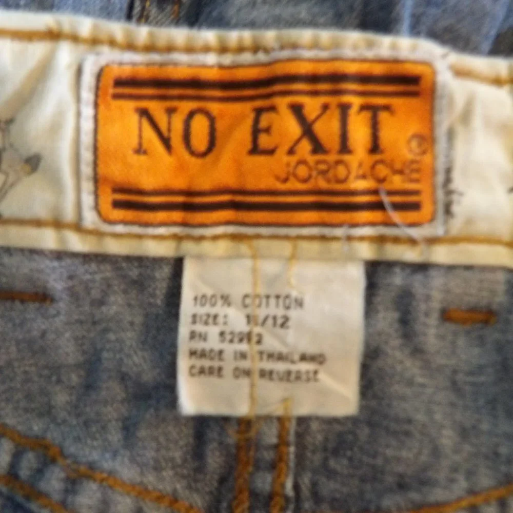 Vintage 90s Jordache No Exit Western Farmhouse Prairie Denim Maxi Skirt Sz 11/12 - Picture 7 of 7